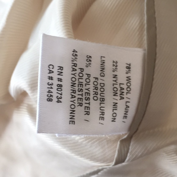 Bcbgmaxaxria Wool Jacket Ivory $358 - Picture 6 of 6